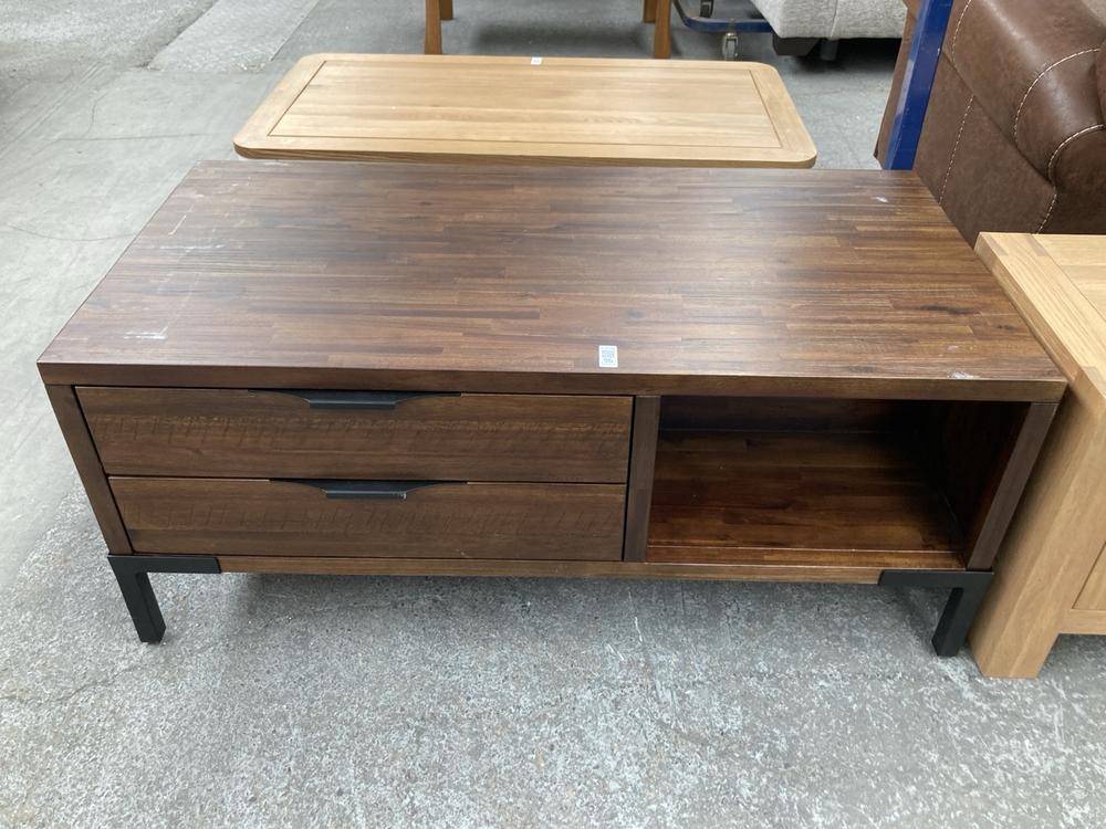 OAK FURNITURELAND DETROIT SOLID HARDWOOD AND METAL