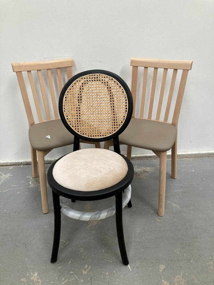 3 X A RANGE OF DINING CHAIRS, INCLUDING THE DKD HO