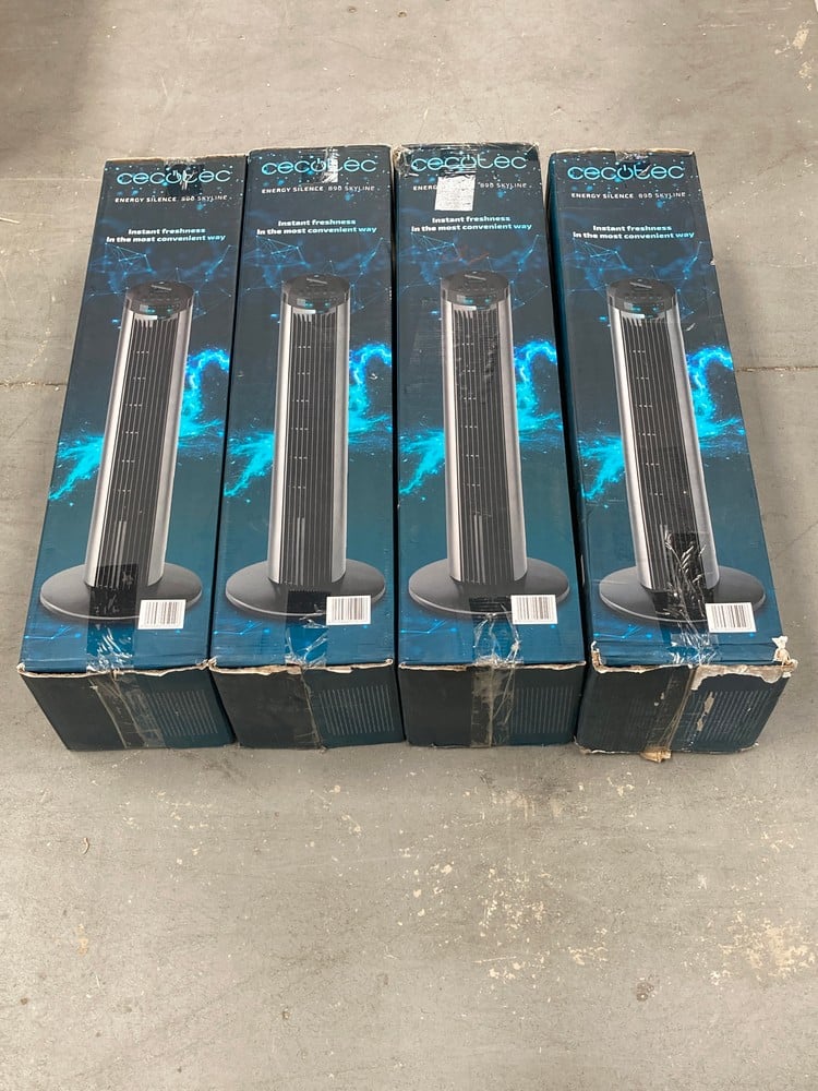 4 X CECOTEC ENERGYSILENCE 890 SKYLINE TOWER FAN WI