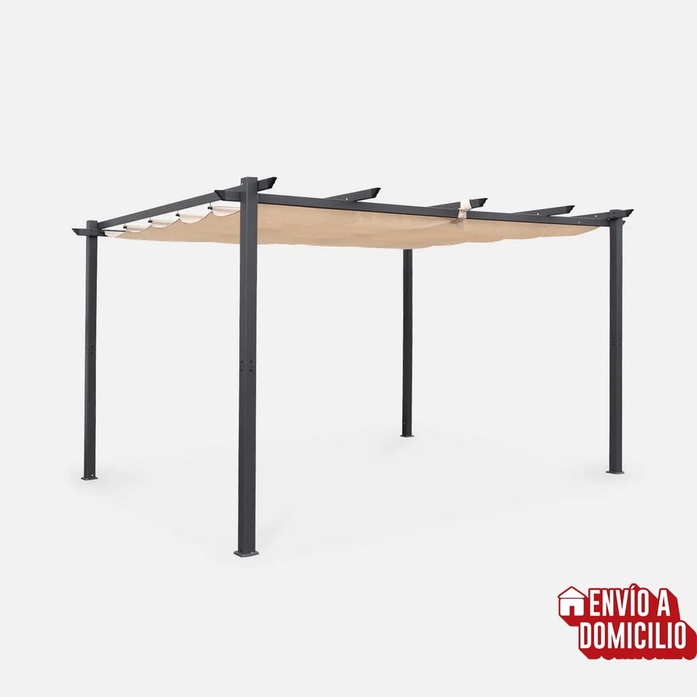 SWEEK 3X4M ALUMINIUM PERGOLA WITH SLIDING ROOF