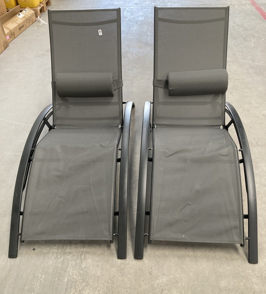 SWEEK ALUMINIUM TEXTILENE SUN LOUNGER, SET OF 2 (1