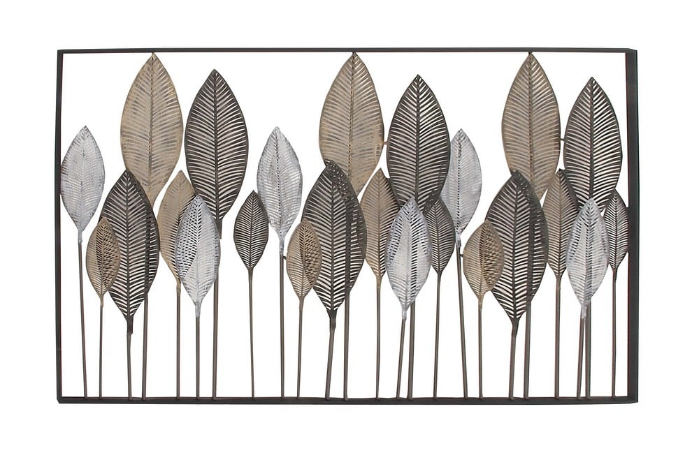 DECO 79 WALL DECORATION FEATURING A TALL METAL SHE
