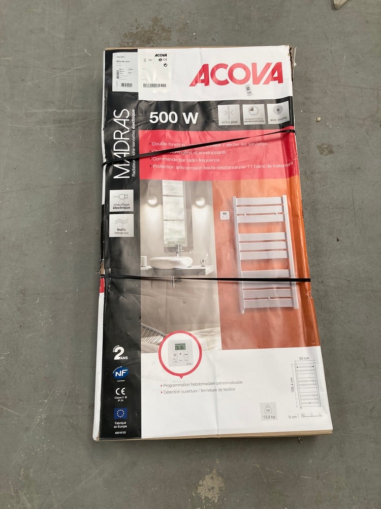 ACOVA 500W TOWEL DRYER, 105.4 X 50 CM, EXTRA-SLIM 