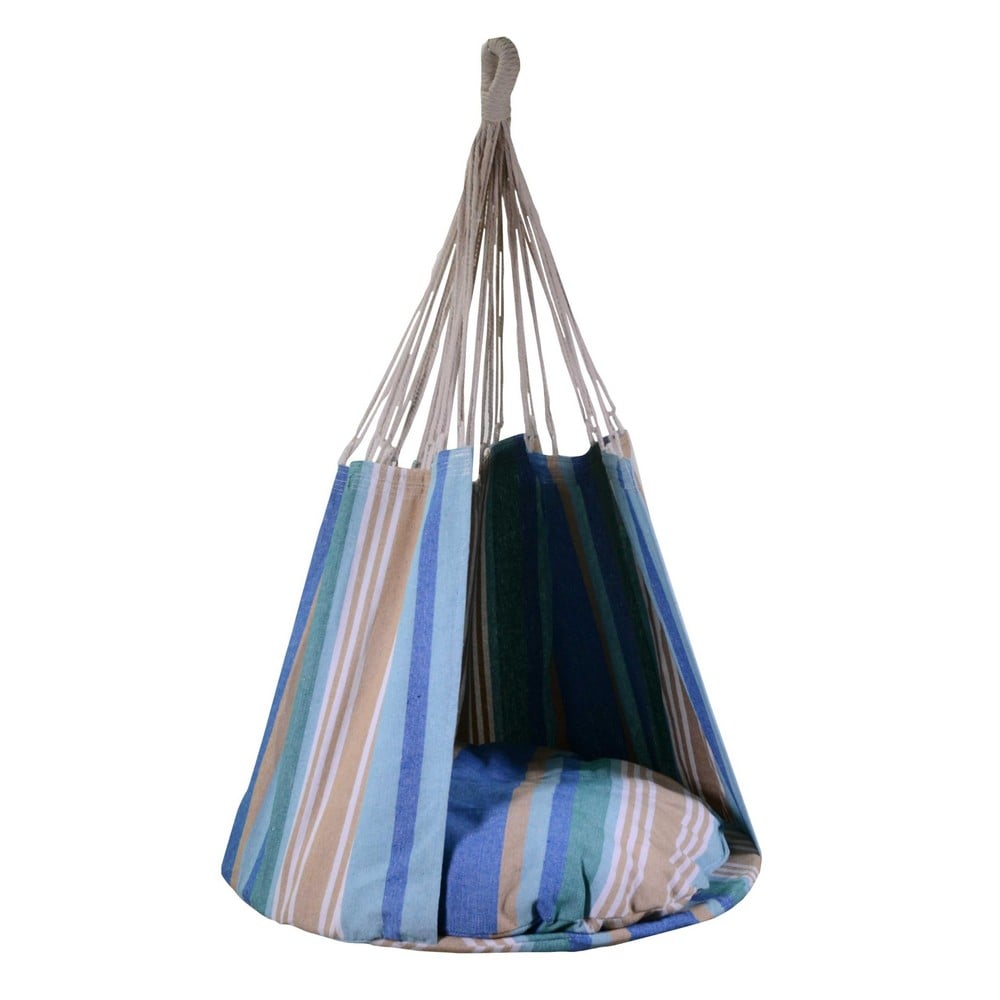 VACCHETTI - AQUA GREEN STRIPED FABRIC ROCKING CHAI