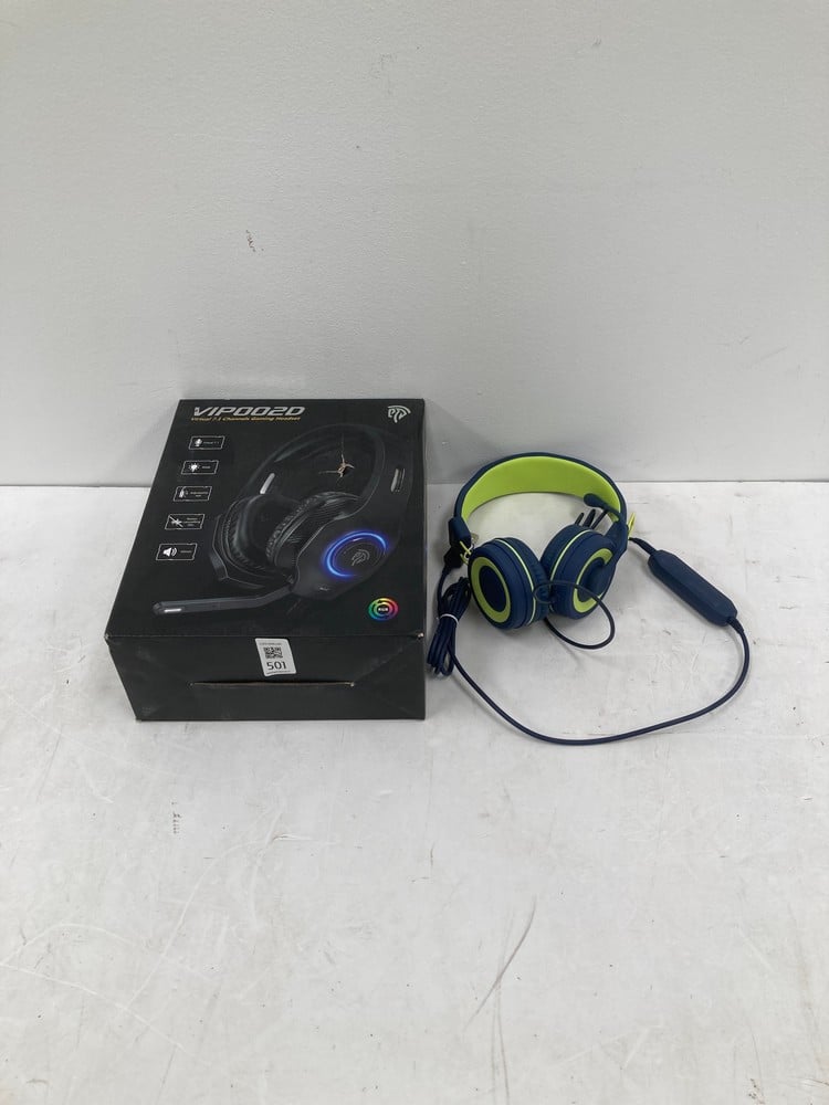 2 X WIRED GAMING HEADSET WITH USB CABLE
