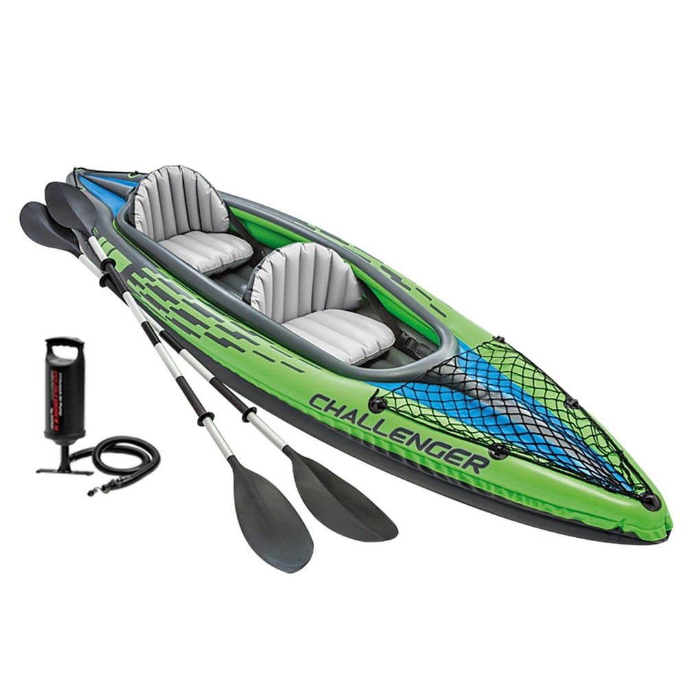INTEX 68306 - CHALLENGER K2 INFLATABLE KAYAK & 2 P