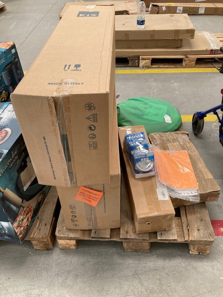 PALLET OF MISCELLANEOUS ITEMS INCLUDING CURVER - C
