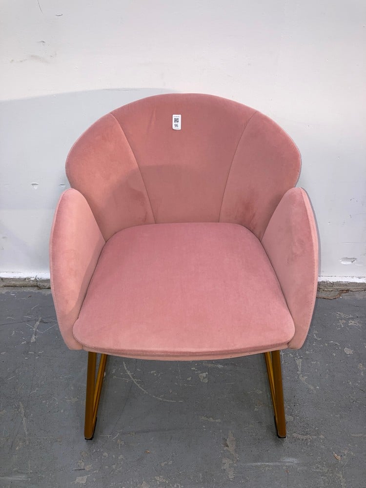 YAHEETECH DINING CHAIR, VELVET-UPHOLSTERED CHAIR, 
