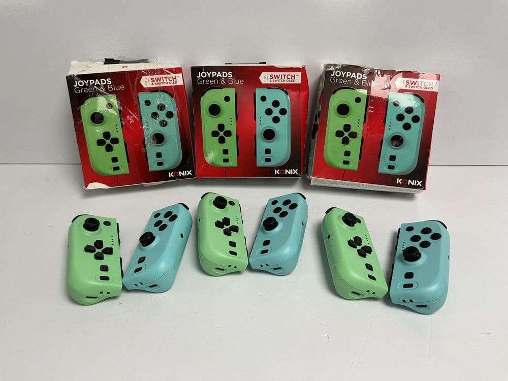3 X KONIXS CONTROLLERS COMPATIBLE WITH NINTENDO SW