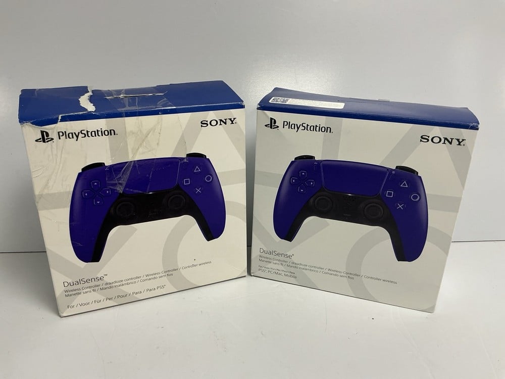 2 X SONY DUALSENSE WIRELESS CONTROLLERS FOR PS5 (O