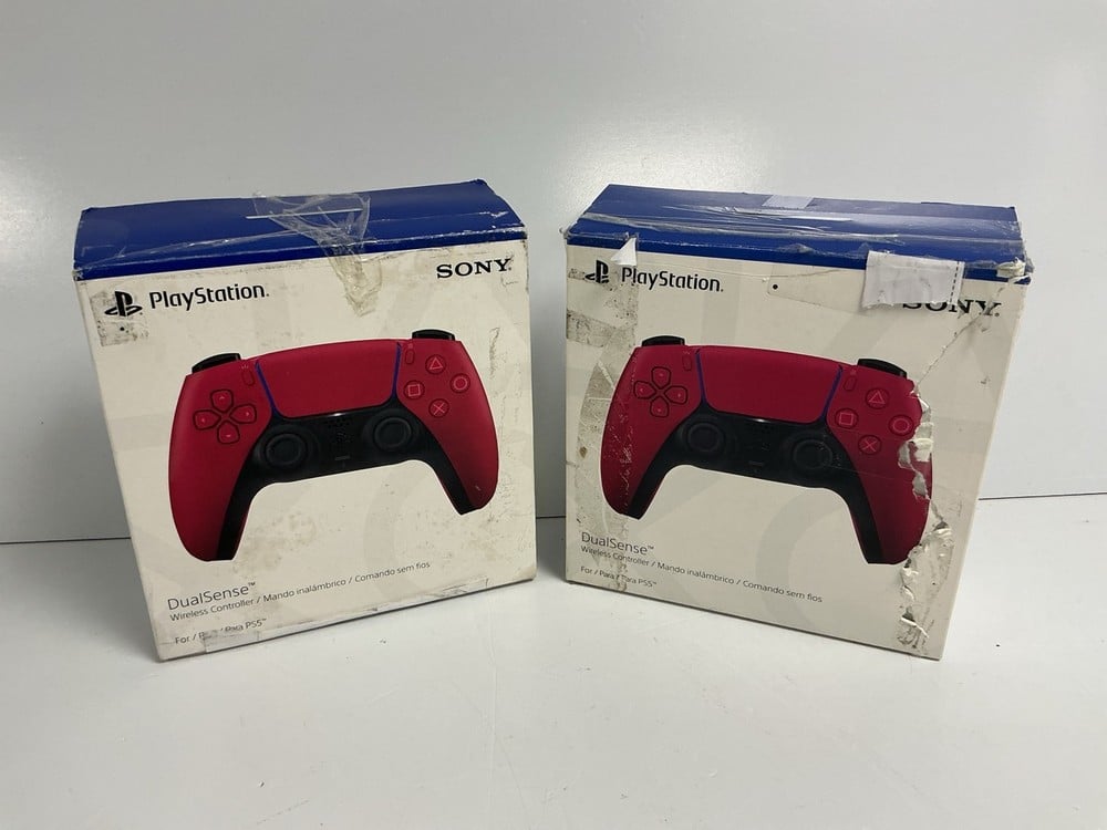 2 X SONY DUALSENSE WIRELESS CONTROLLERS FOR PS5 (O
