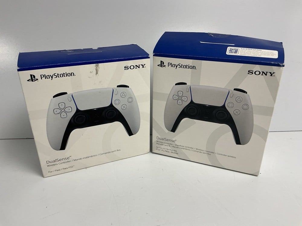 2 X SONY DUALSENSE WIRELESS CONTROLLERS FOR PS5 (O