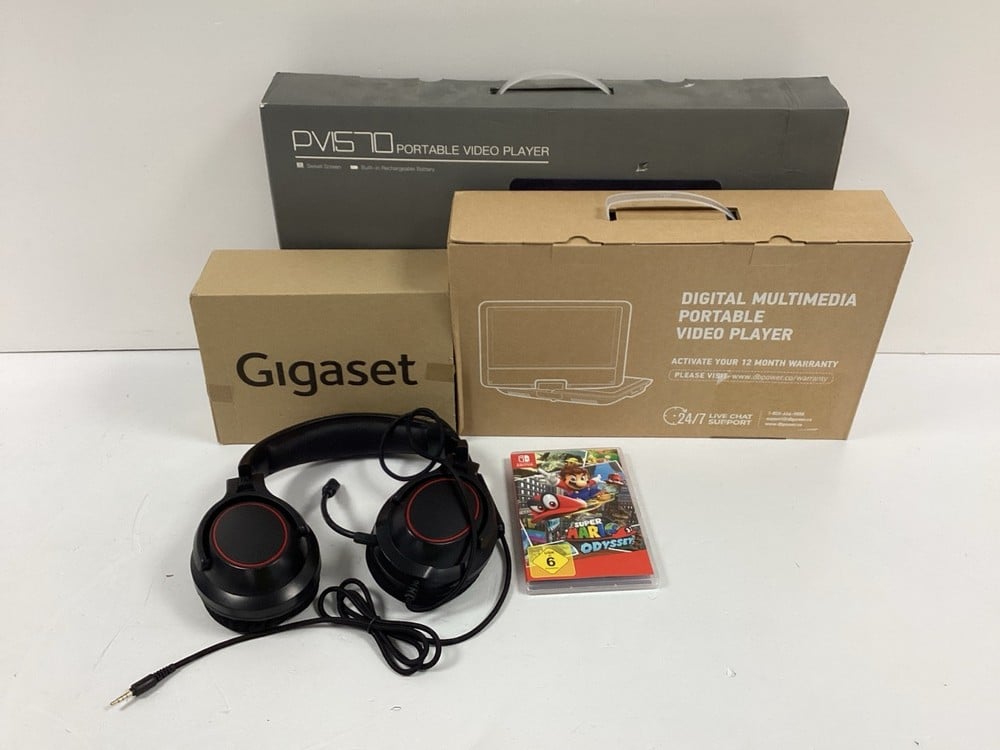A RANGE OF TECHNOLOGY ITEMS INCLUDING THE VIDEO GA