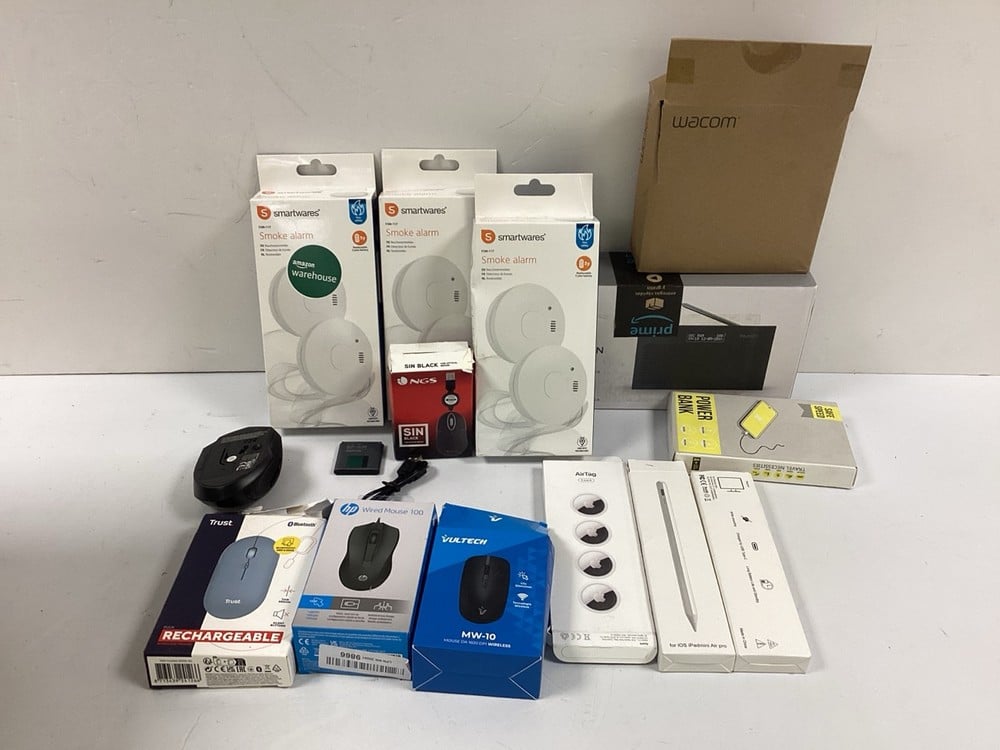 A VARIETY OF TECHNOLOGY ITEMS, INCLUDING THE APPLE