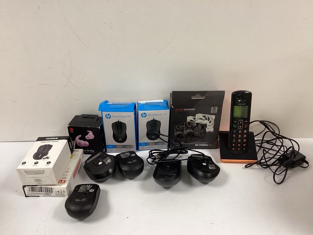 A RANGE OF TECHNOLOGY ITEMS, INCLUDING BEATS FIT P
