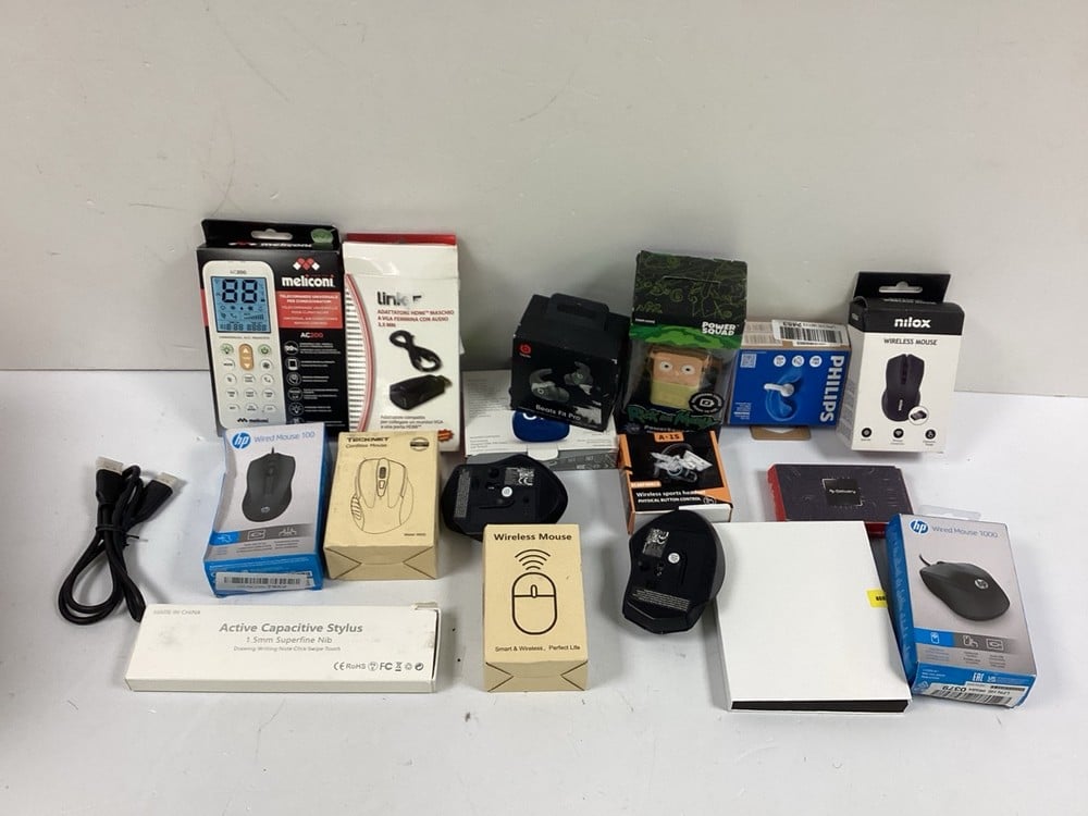 A RANGE OF TECHNOLOGY ITEMS, INCLUDING BEATS FIT P