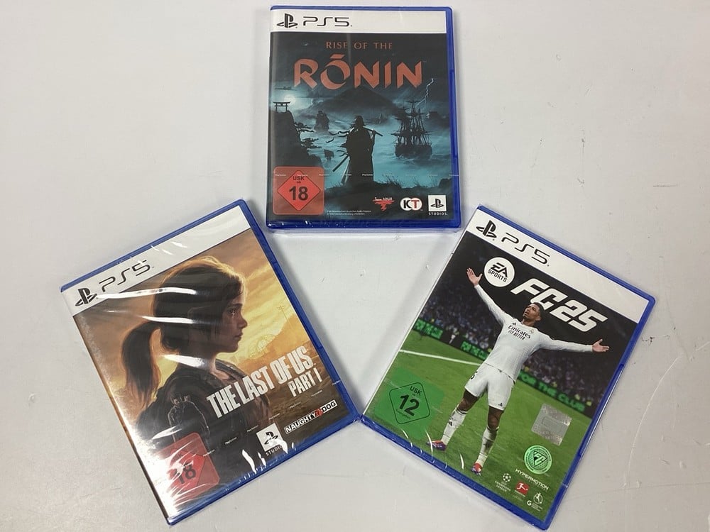 3 X PS5 VIDEO GAMES INCLUDING ‘RISE OF THE RONIN’ 