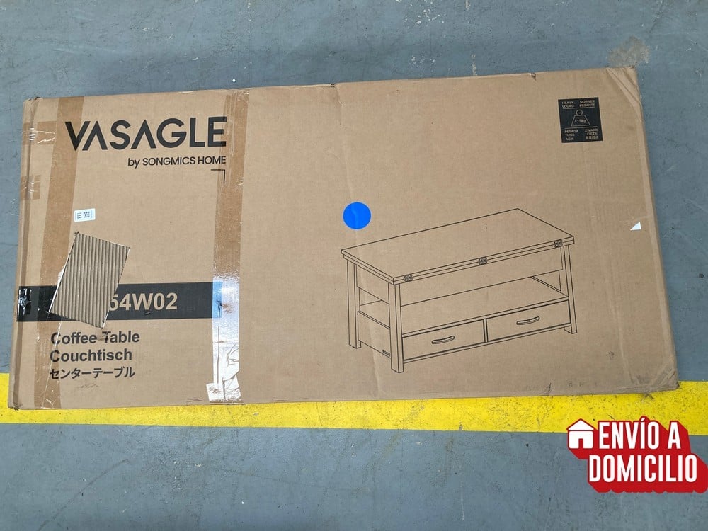 VASAGLE COFFEE TABLE, HEIGHT-ADJUSTABLE, WITH GAS 