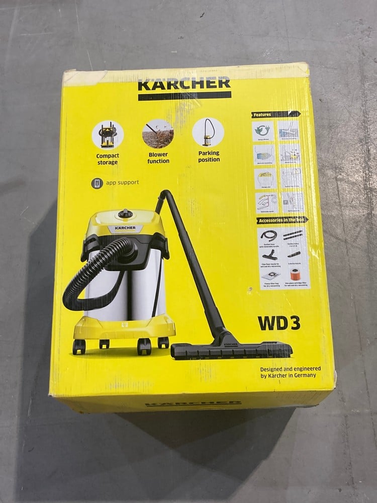 KÄRCHER, WD 3 S V-17/4/20 WET AND DRY VACUUM CLEAN