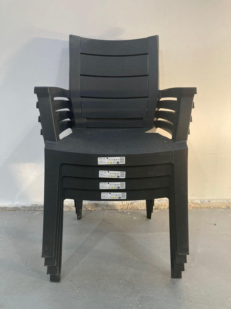 SHAF SET OF 4 STACKABLE GARDEN CHAIRS – LENGTH 59 