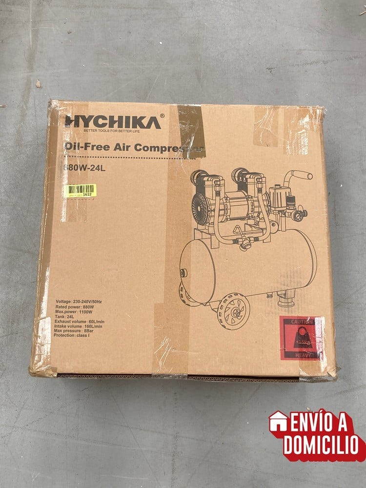 HYCHIKA AIR COMPRESSOR, QUIET PORTABLE 8 BAR, 24L,