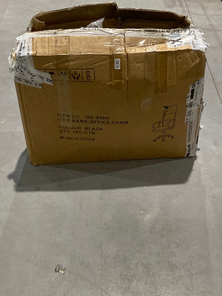 OC-608H ERGONOMIC OFFICE CHAIR, BLACK (SCREWS NOT 