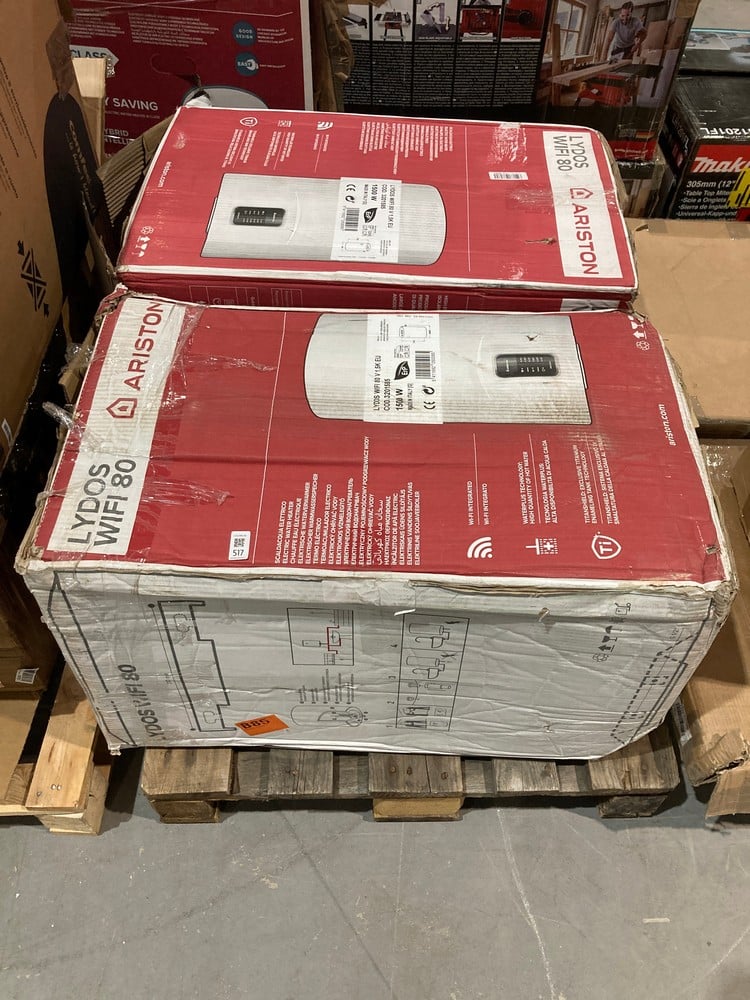 2 X ARISTON LYDOS WIFI 80 ELECTRIC WATER HEATER (M