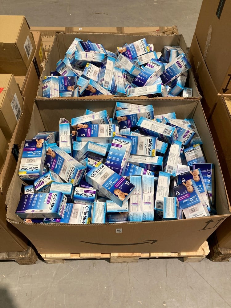PALLET OF CLEARBLUE DIGITAL PREGNANCY TESTS