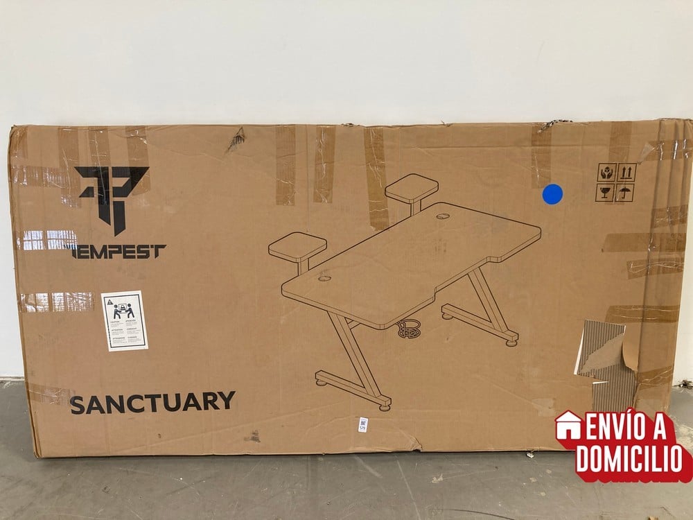TEMPEST SANCTUARY WHITE RGB GAMING DESK 160X75 CM 