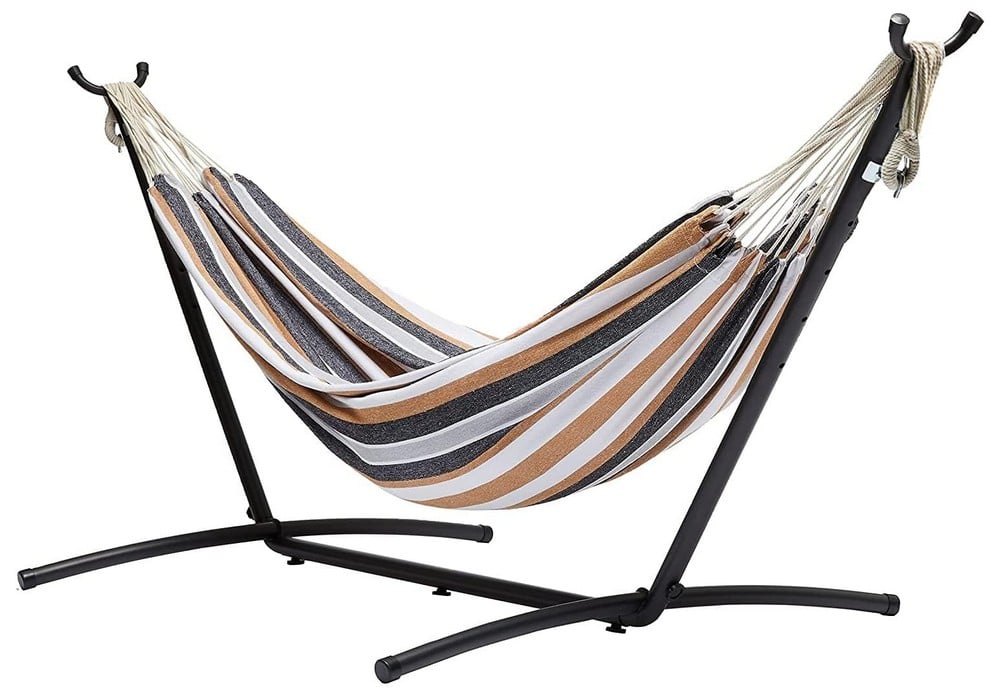 MEDIUM-SIZED FABRIC HAMMOCK WITH STAND, MULTICOLOU