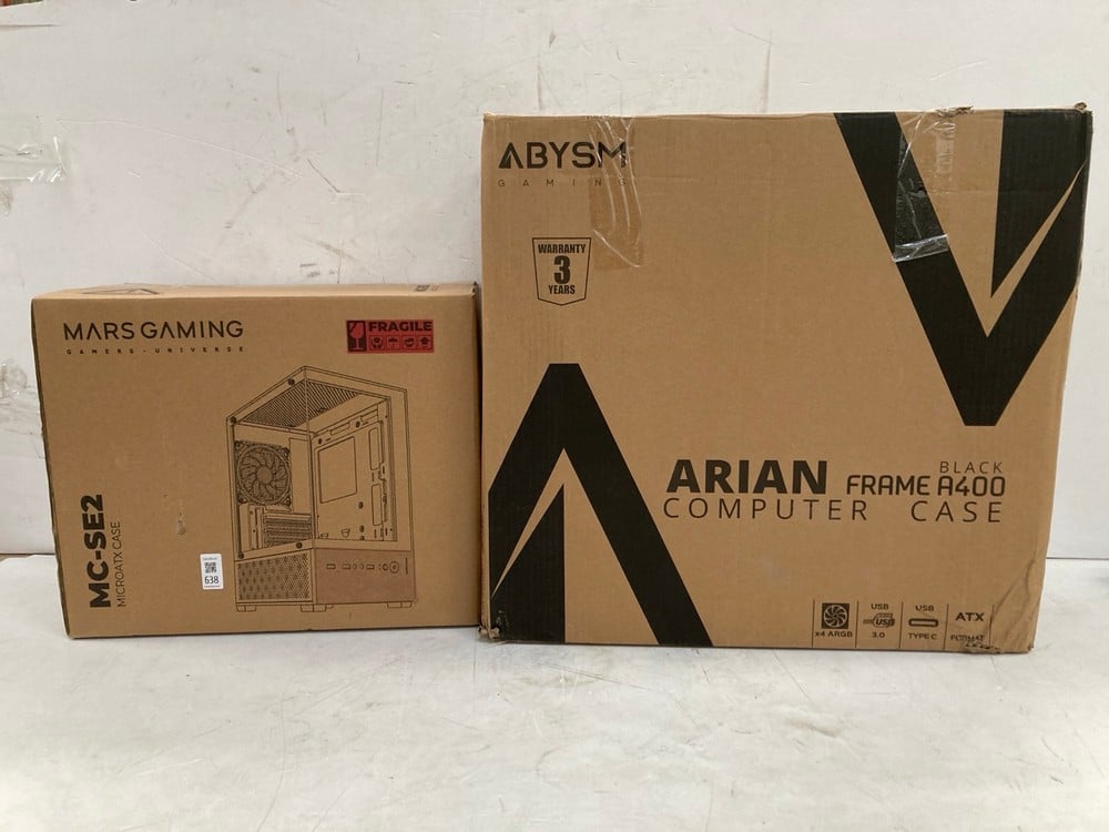 2 X A VARIETY OF PC CASES, INCLUDING THE MARS GAMI