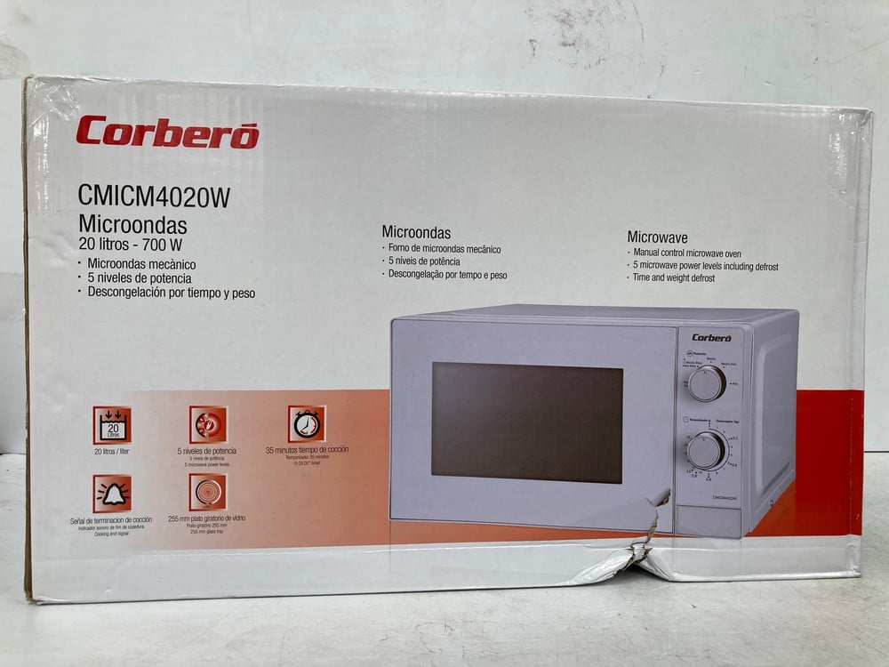 CORBERÓ CMICM4020W 20L 700W MICROWAVE