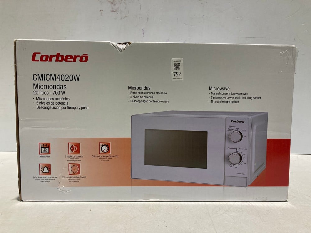 CORBERÓ CMICM4020W 20L 700W MICROWAVE