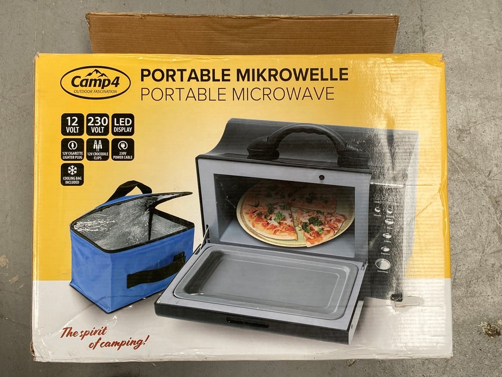 CAMP 4 MICROWAVE 12V/230V BLACK - CAMPING MICROWAV