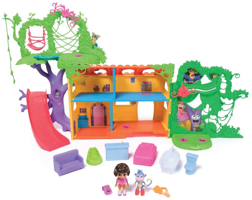 3 X DORA, TROPICAL PLAYHOUSE SET: PLAY AND EXPLORE