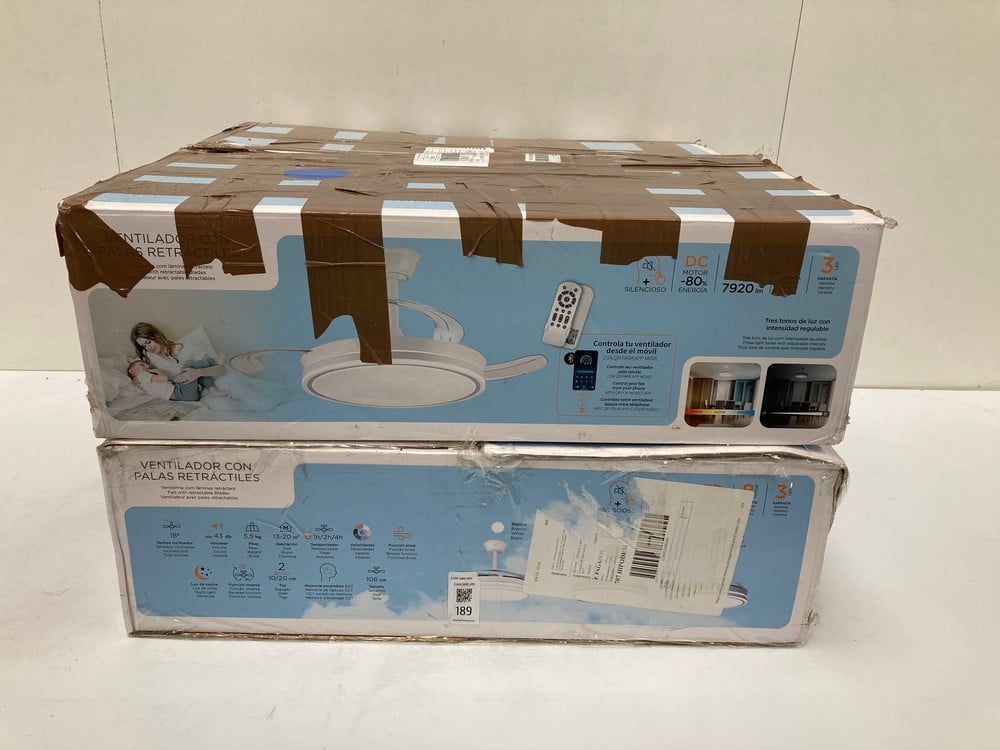 2 X FANS WITH RETRACTABLE BLADES 7920LM CRISTAL RÉ