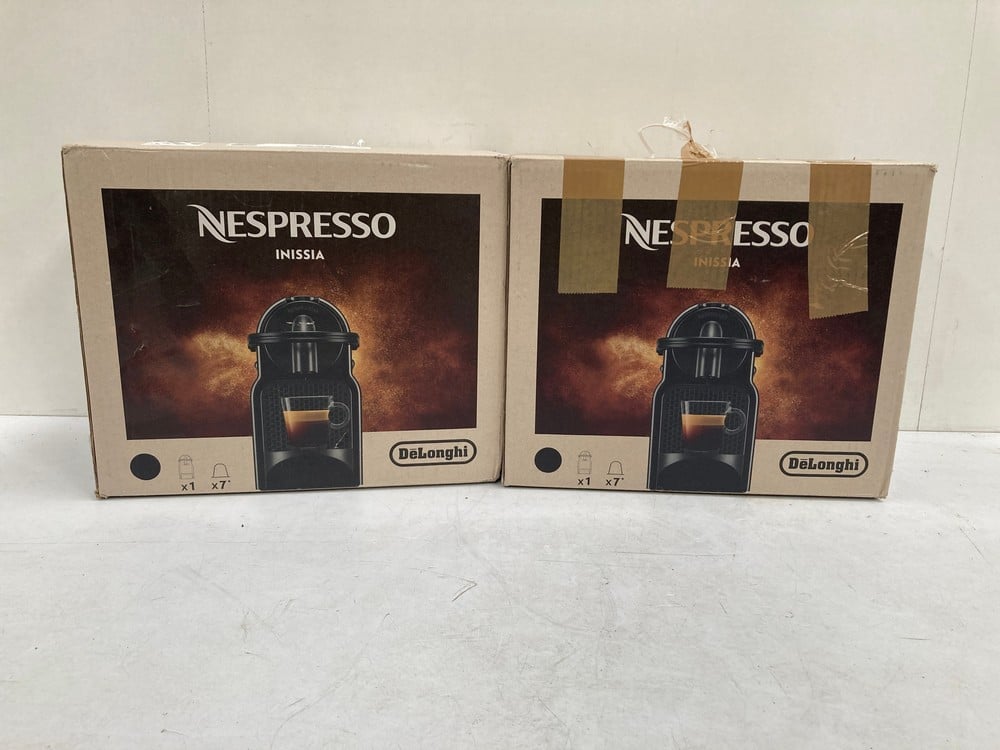 2 X NESPRESSO DELONGHI INISSIA COFFEE MACHINE – LO