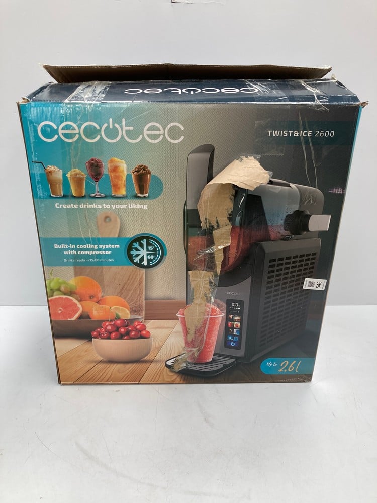 CECOTEC TWIST&ICE 2600 2.6L SLUSH MACHINE AND COOL