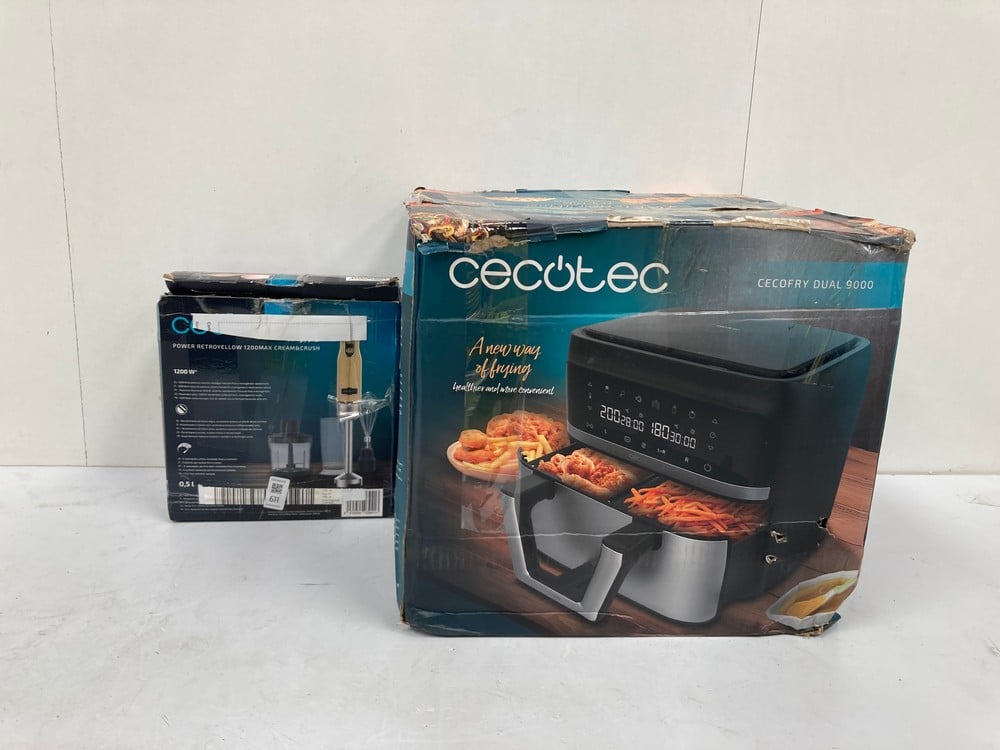 CECOTEC 9L OIL-FREE AIR FRYER, DIVISIBLE INTO 2: C