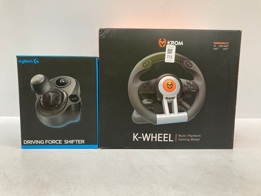KROM SIMULATOR STEERING WHEEL AND LOGITECH GEARSHI