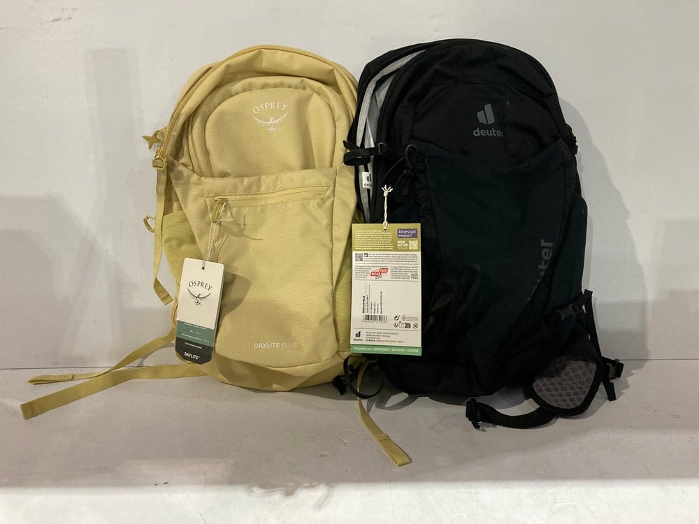 OSPREY DAYLITE PLUS RUCSAK AND DEUTER RUCSAK – LOC
