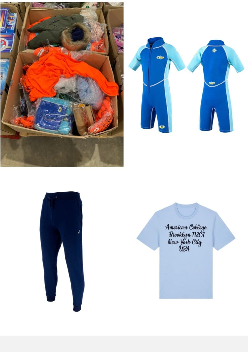 ASSORTED CLOTHING PALLET INCLUDING JOLUVI UNISEX S