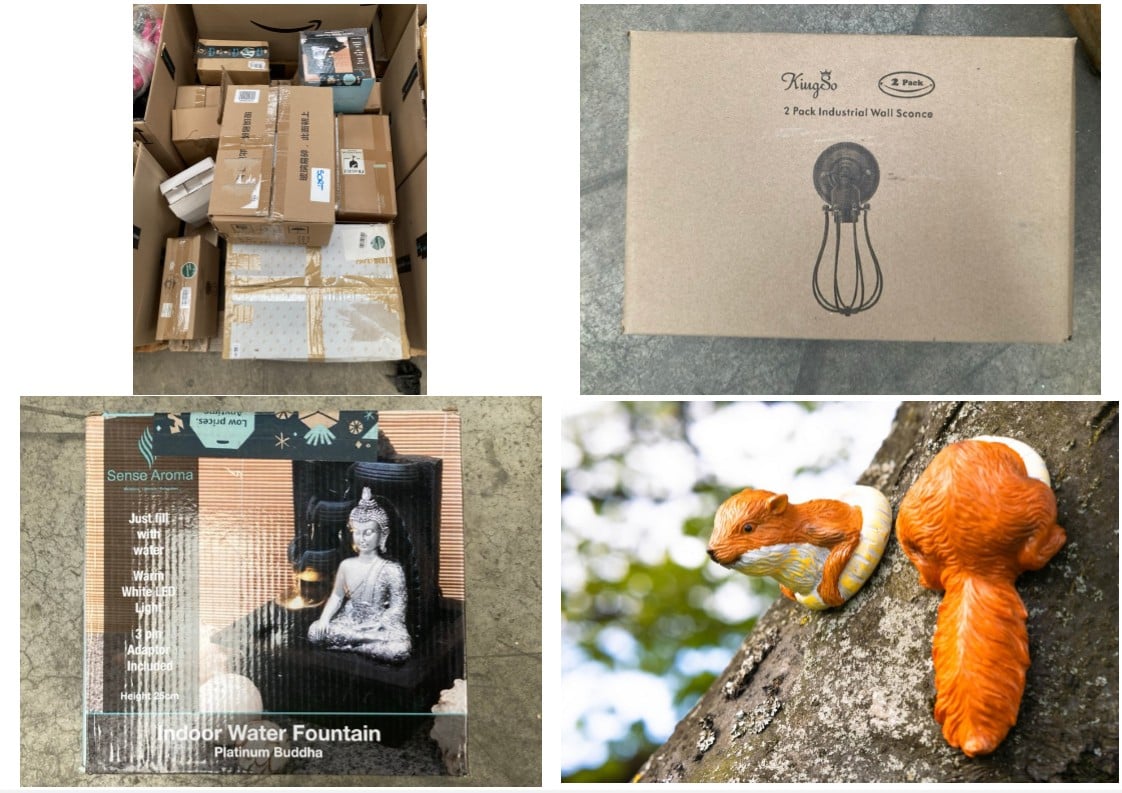 ASSORTED DECORATIVE ITEMS PACKAGE INCLUDING A GARD
