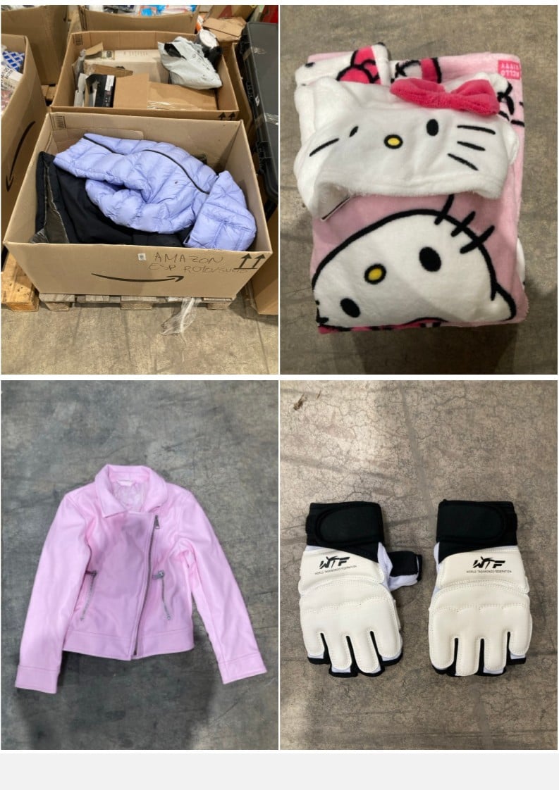 ASSORTED ITEMS PALLET INCLUDING A HELLO KITTY ROBE