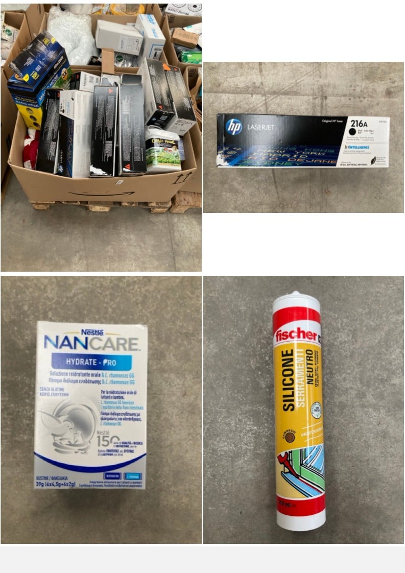 PALLET OF MISCELLANEOUS ITEMS INCLUDING HP LASERJE