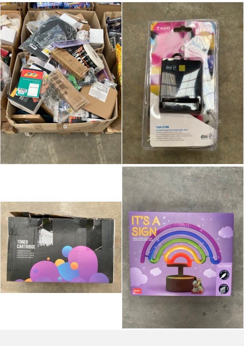 PALLET OF MISCELLANEOUS ITEMS, INCLUDING A CARD RE