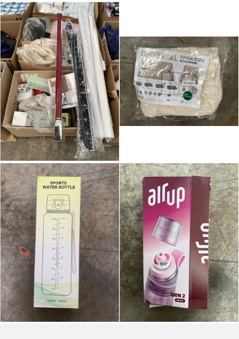 PALLET OF MISCELLANEOUS ITEMS, INCLUDING A SOFA CO