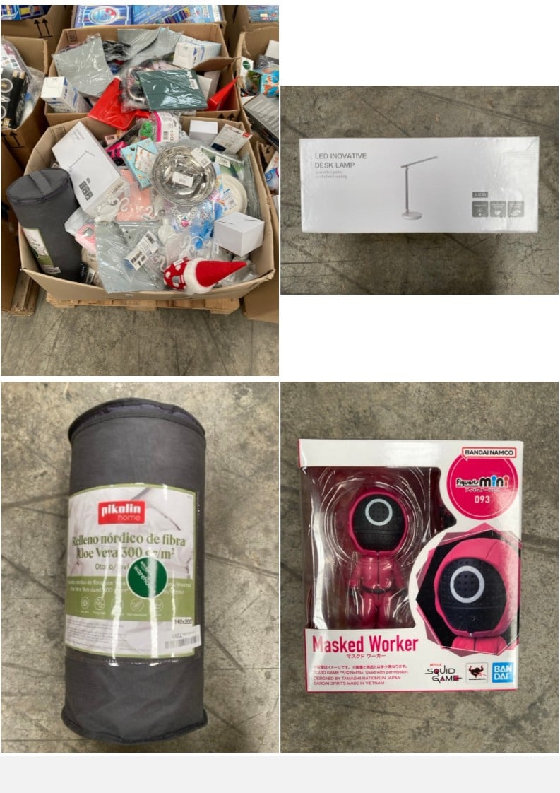 PALLET OF MISCELLANEOUS ITEMS, INCLUDING A DESK LA