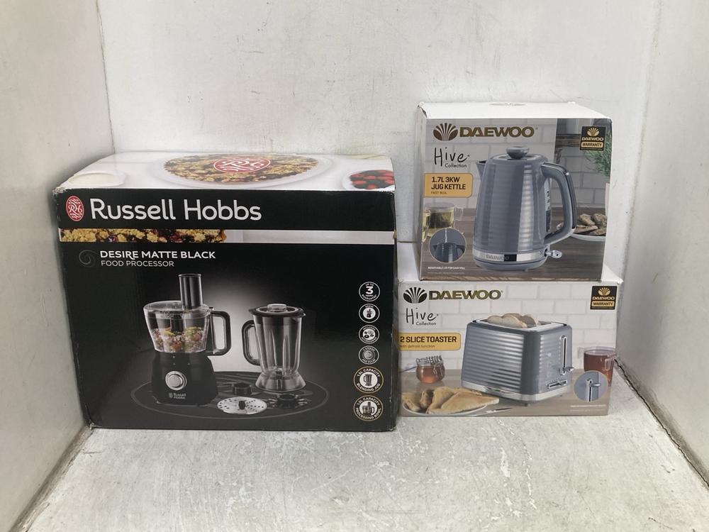 3 X ASSORTED APPLIANCES TO INCLUDE RUSSELL HOBBS D