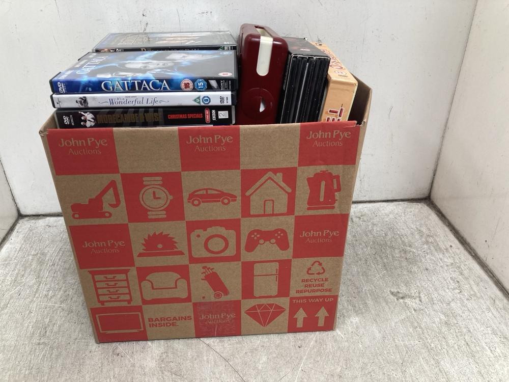 BOX OF ASSORTED DVD'S/CD'S TO INCLUDE THE X FILES 